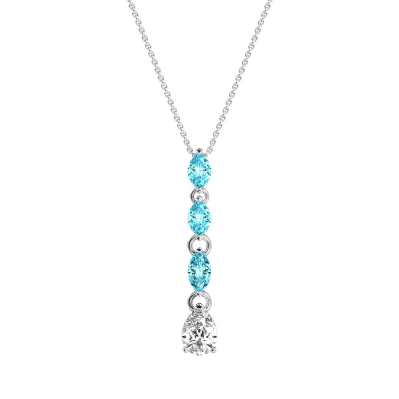 Marquise and Pear Necklace
