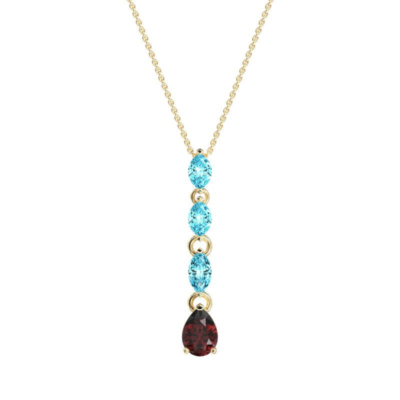 Marquise and Pear Necklace