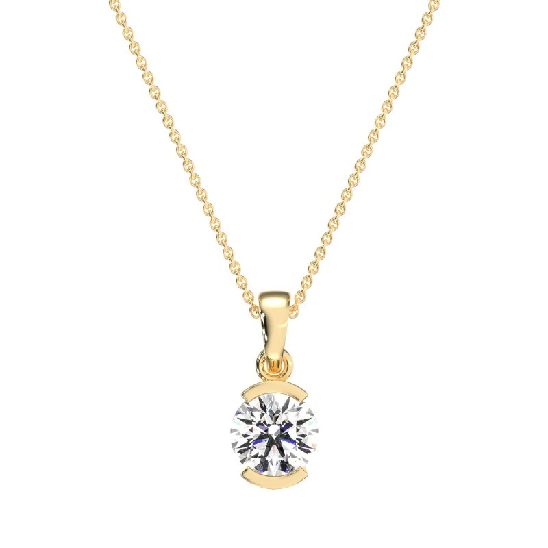 Modern Solitaire Necklace