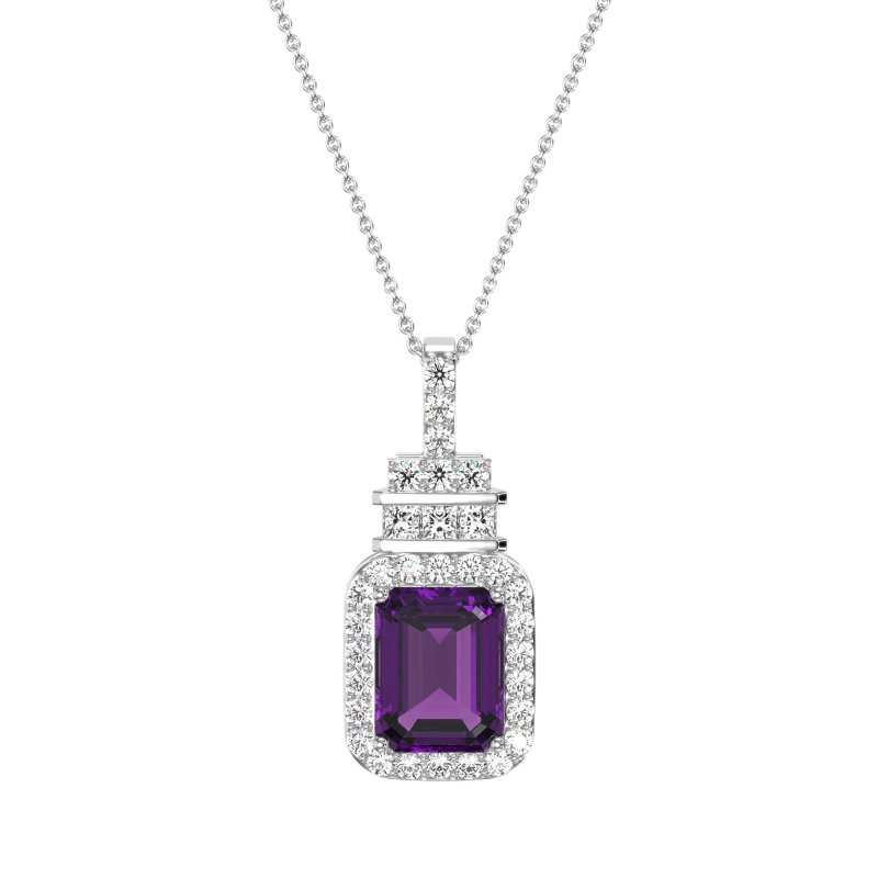 Art-Deco Emerald Cut Necklace