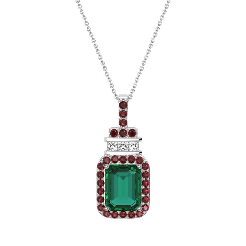 Art-Deco Emerald Cut Necklace