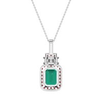 Art-Deco Emerald Cut Necklace