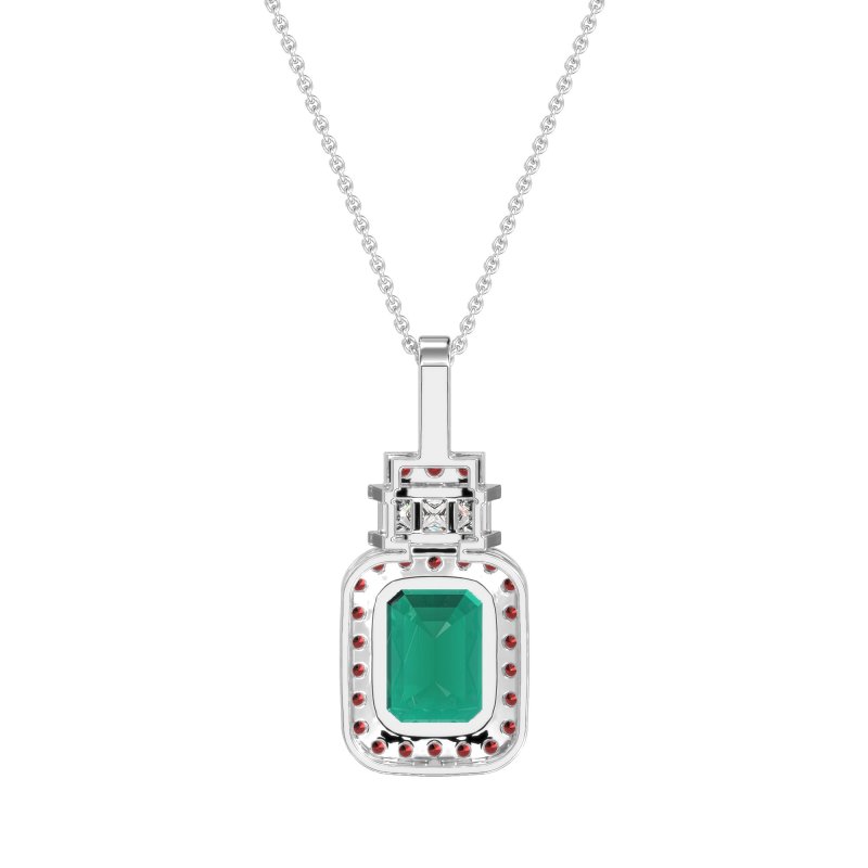 Art-Deco Emerald Cut Necklace