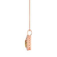 Pear Drop Halo Simple Necklace