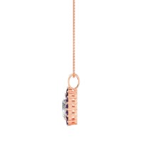 Pear Drop Halo Simple Necklace