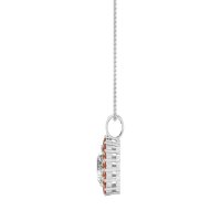 Pear Drop Halo Simple Necklace