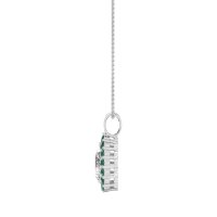 Pear Drop Halo Simple Necklace