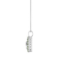 Pear Drop Halo Simple Necklace