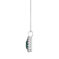Pear Drop Halo Simple Necklace