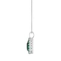Pear Drop Halo Simple Necklace