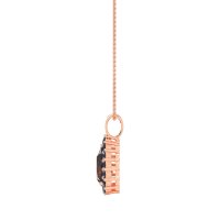 Pear Drop Halo Simple Necklace
