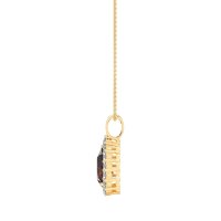 Pear Drop Halo Simple Necklace