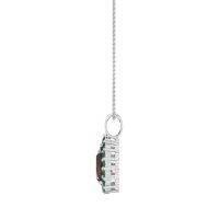 Pear Drop Halo Simple Necklace