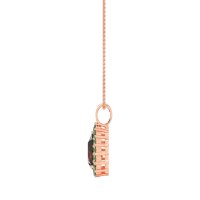 Pear Drop Halo Simple Necklace