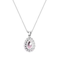 Pear Drop Halo Simple Necklace