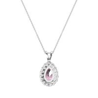 Pear Drop Halo Simple Necklace