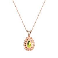 Pear Drop Halo Simple Necklace