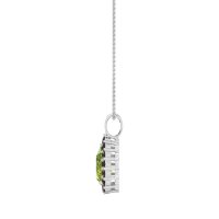 Pear Drop Halo Simple Necklace