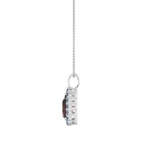 Pear Drop Halo Simple Necklace