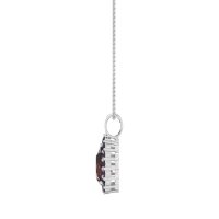 Pear Drop Halo Simple Necklace