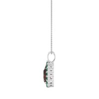 Pear Drop Halo Simple Necklace