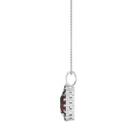 Pear Drop Halo Simple Necklace