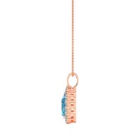 Pear Drop Halo Simple Necklace
