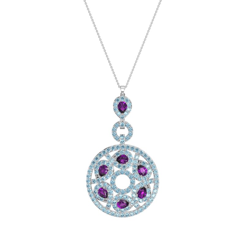 Medallion Pear Necklace