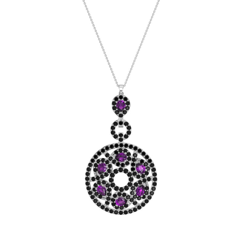 Medallion Pear Necklace