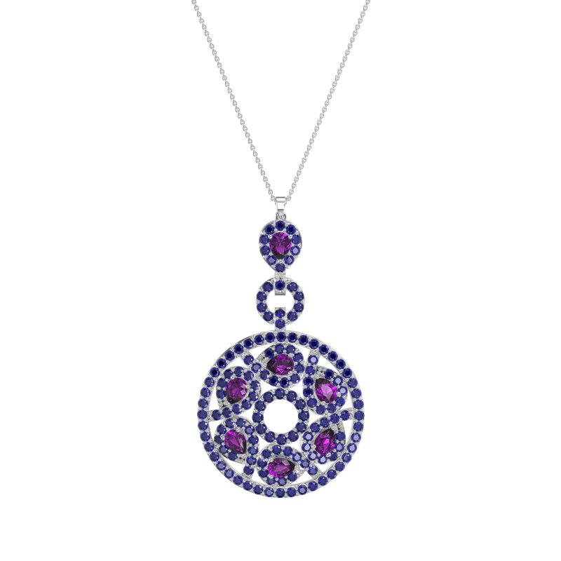 Medallion Pear Necklace