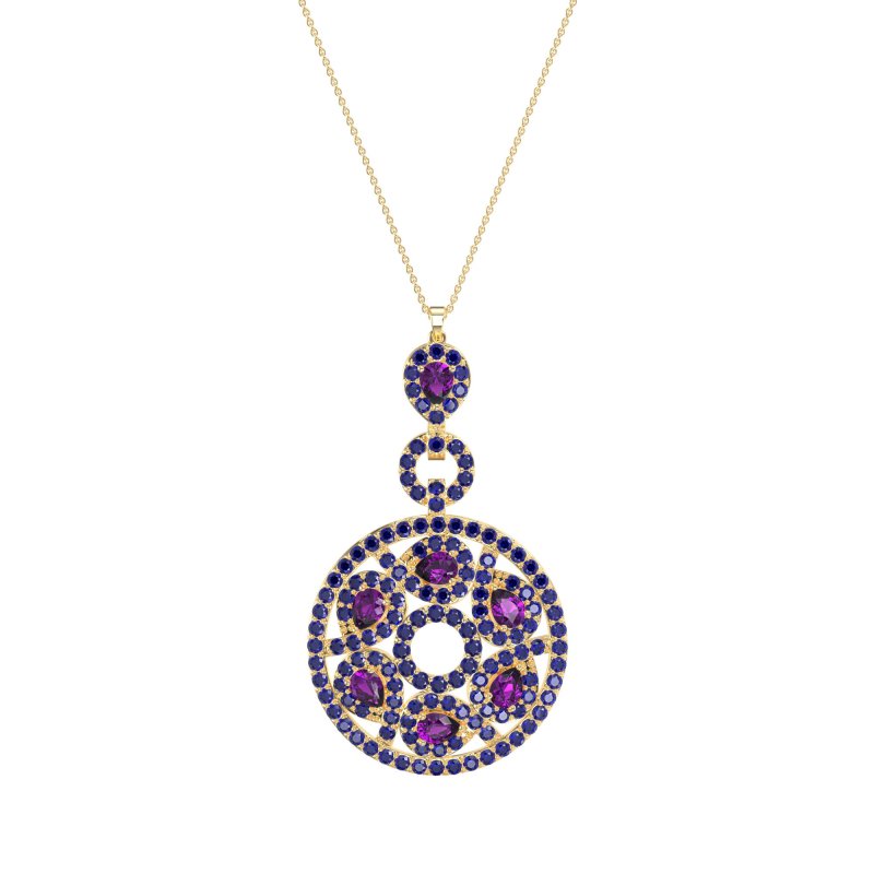 Medallion Pear Necklace