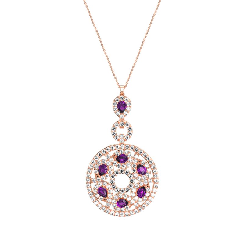 Medallion Pear Necklace