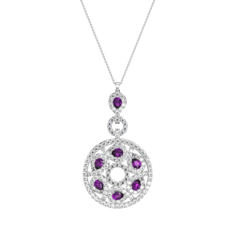 Medallion Pear Necklace