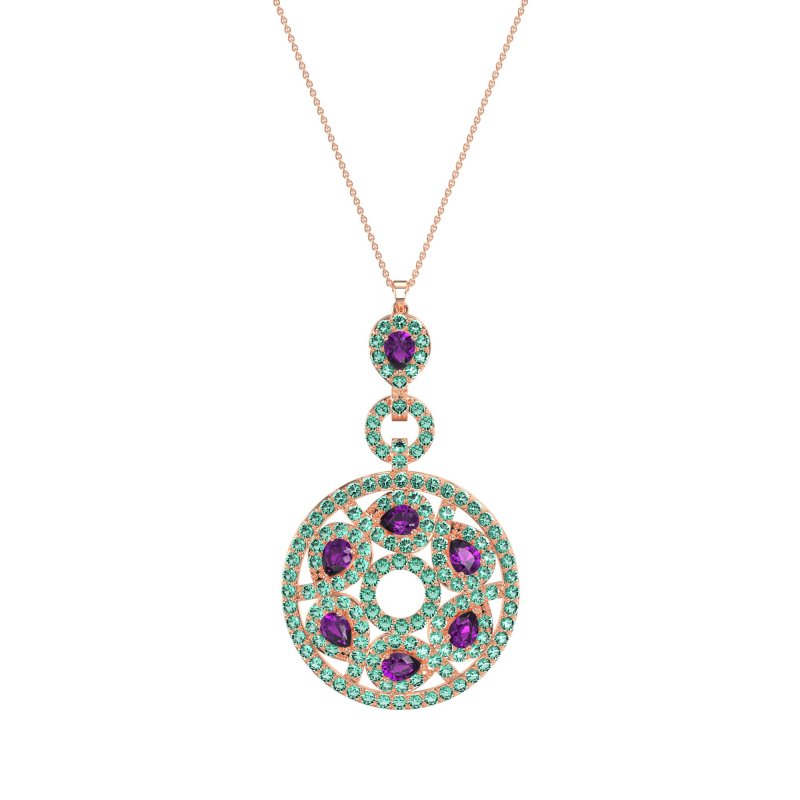Medallion Pear Necklace
