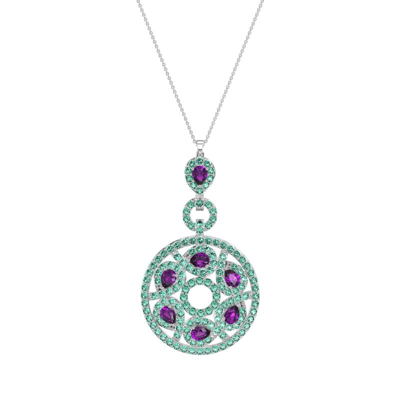 Medallion Pear Necklace