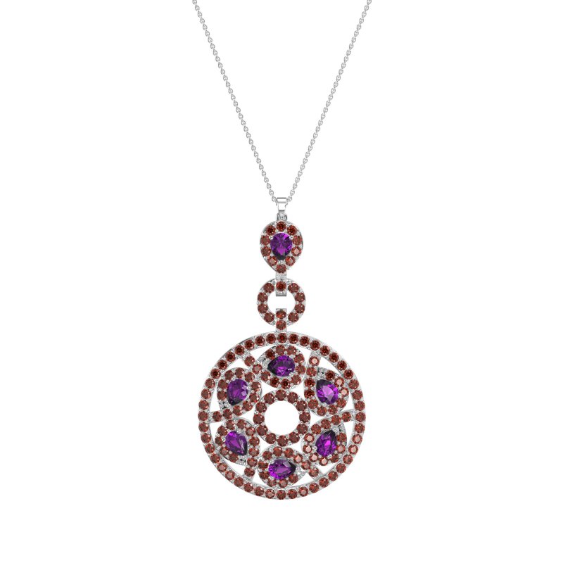 Medallion Pear Necklace