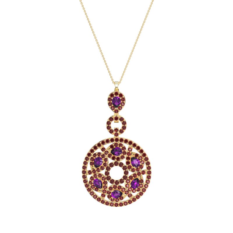 Medallion Pear Necklace