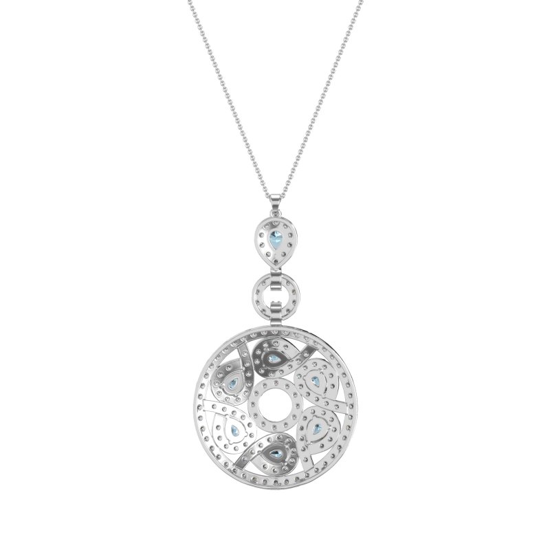 Medallion Pear Necklace
