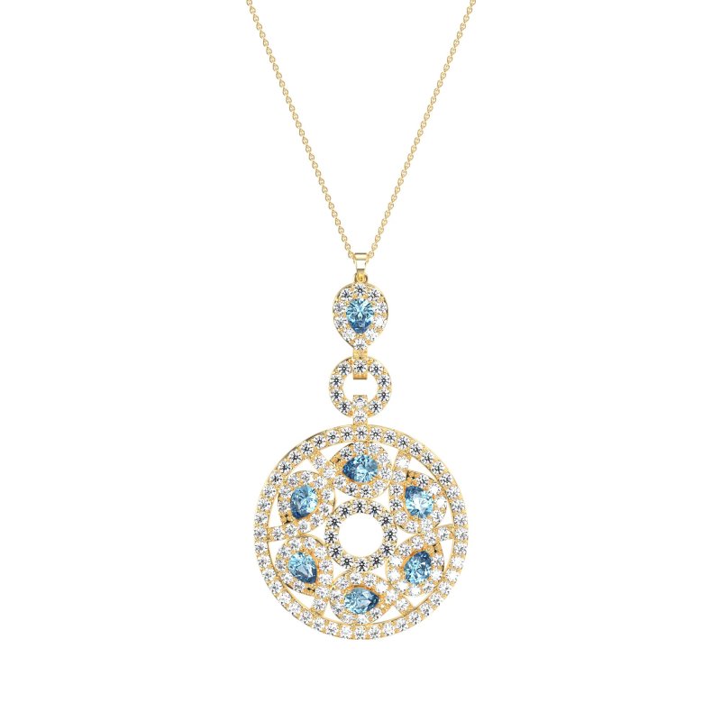 Medallion Pear Necklace