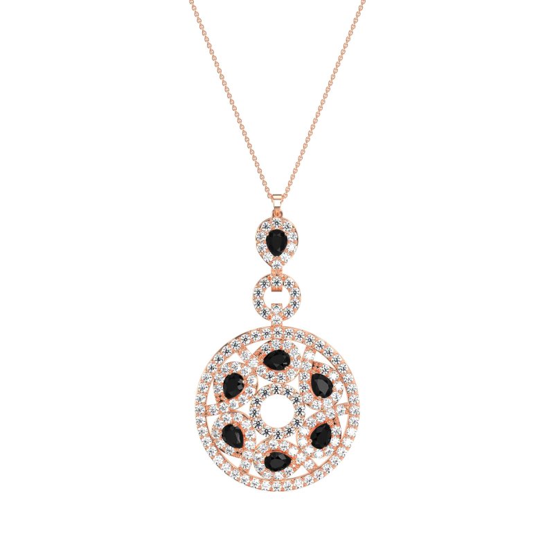 Medallion Pear Necklace