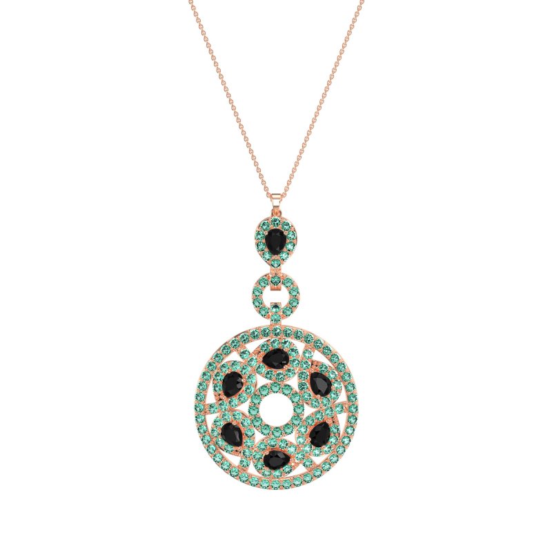 Medallion Pear Necklace