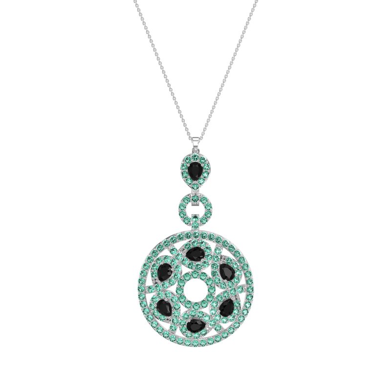 Medallion Pear Necklace