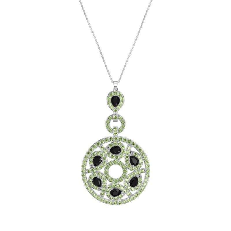 Medallion Pear Necklace