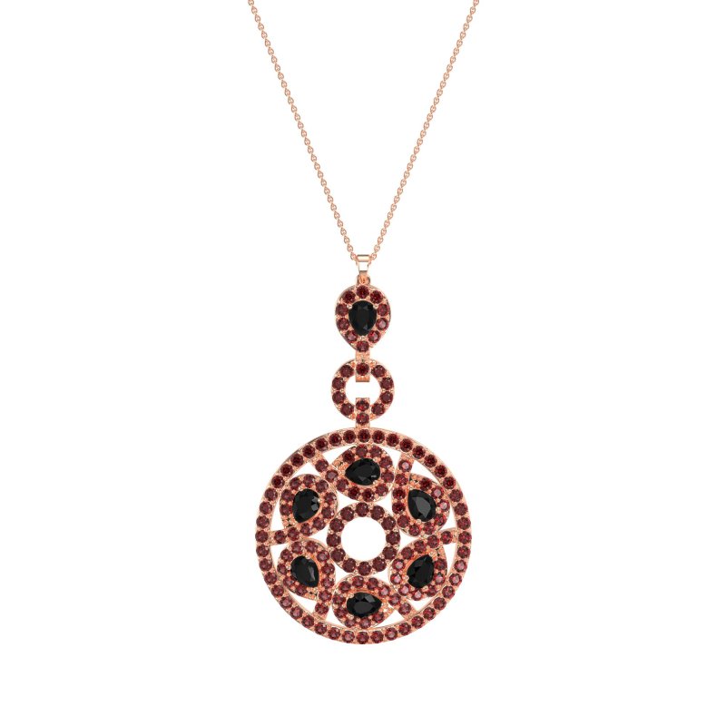 Medallion Pear Necklace