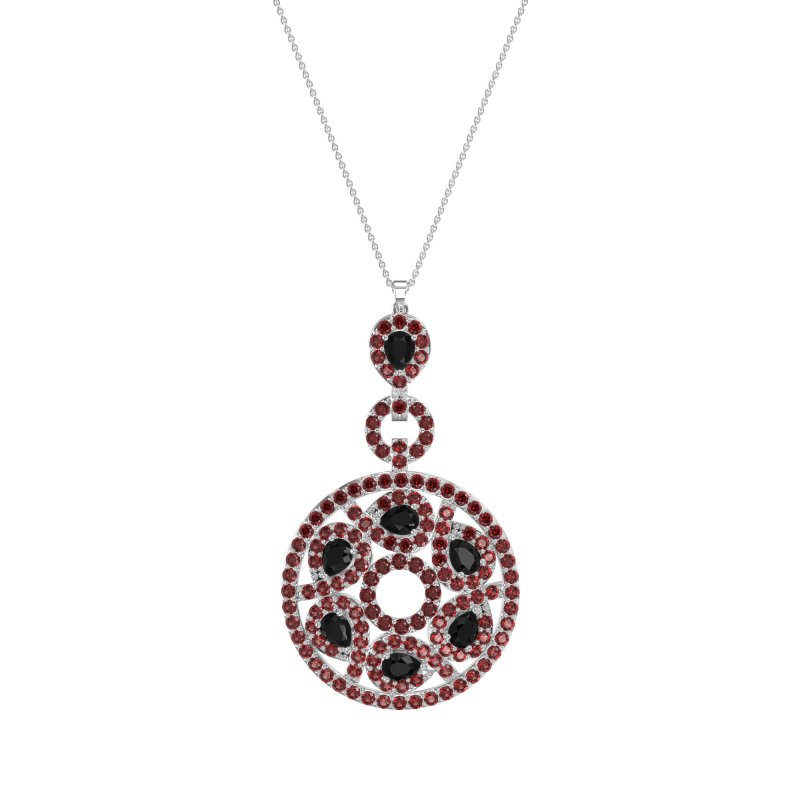 Medallion Pear Necklace