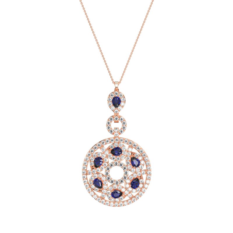 Medallion Pear Necklace