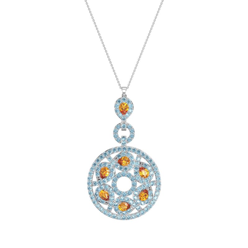 Medallion Pear Necklace