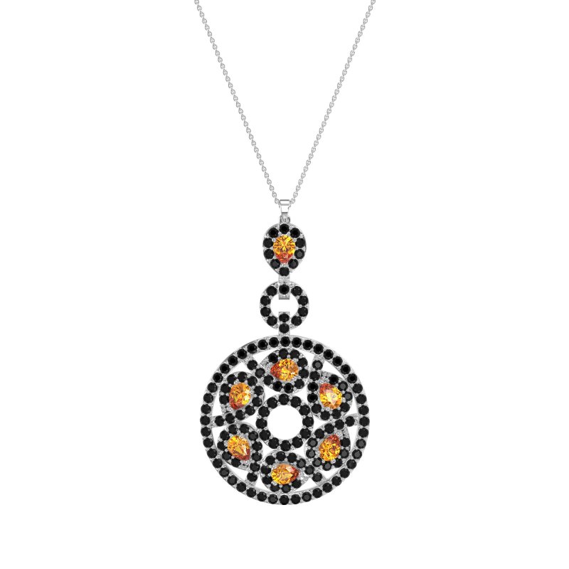 Medallion Pear Necklace