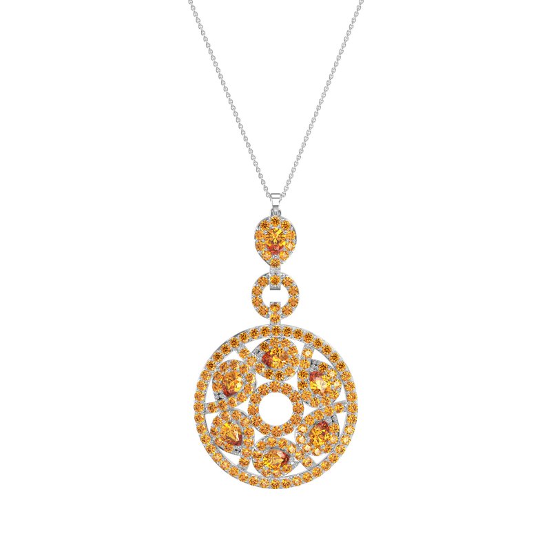 Medallion Pear Necklace