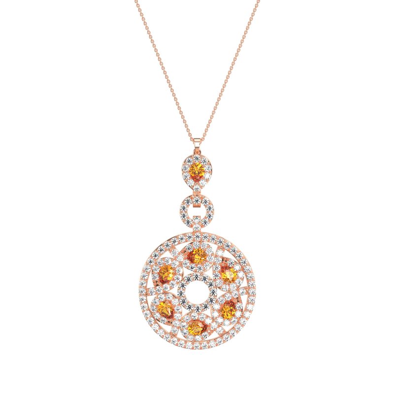 Medallion Pear Necklace